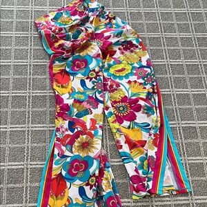 Trina Turk Colorful Floral Wide Leg Pants
